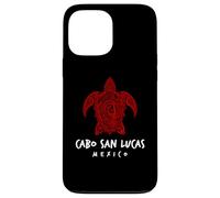 Carcasa para iPhone 13 Pro MAX Cabo San Lucas México Tribal Tortuga Marina Océano Arte Diseño