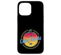 Carcasa para iPhone 13 Pro MAX Cabo Verde Isla Puesta de Sol Retro Palmera Vintage Recuerdo