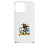 Carcasa para iPhone 13 Pro MAX California Surfing Bear Summer Vibes Estilo Retro