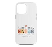 Carcasa para iPhone 13 Pro MAX Caminaré por Faith Christian Bible Verse Design