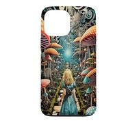 Carcasa para iPhone 13 Pro MAX Camino del Bosque de Setas Trippy de Alicia en el país de Las Maravillas