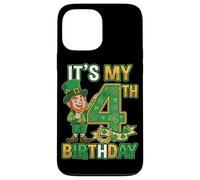 Carcasa para iPhone 13 Pro MAX Camisa de 4º cumpleaños para el día de San Patricio Lucky 4 años niño niña