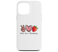 Carcasa para iPhone 13 Pro MAX Camisas Peace Love Strawberry Farmer Strawberries Lover Fruit