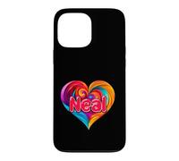 Carcasa para iPhone 13 Pro MAX Camiseta Colorida con Nombre I Heart Love Neal