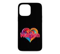 Carcasa para iPhone 13 Pro MAX Camiseta Colorida con Nombre I Heart Love Warren