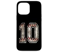 Carcasa para iPhone 13 Pro MAX Camiseta de béisbol número 10 Vintage desgastada