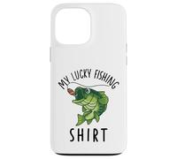 Carcasa para iPhone 13 Pro MAX Camiseta de Pesca Divertida para niños My Lucky Fishing-Shirt Bass Fish