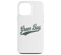 Carcasa para iPhone 13 Pro MAX Camiseta Deportiva clásica con Texto en inglés Green Bay Wisconsin Varsity Script