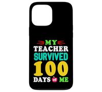 Carcasa para iPhone 13 Pro MAX Camiseta My Teacher Survived 100 Days of Me 100 School Days