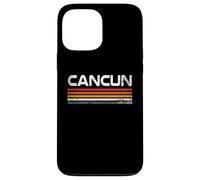 Carcasa para iPhone 13 Pro MAX Cancún México Retro Rayas Vintage Beach Travel Design