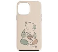Carcasa para iPhone 13 Pro MAX Capybara Peaceful Zen Ramen Noodle Minimalista Sabi WABI