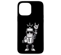 Carcasa para iPhone 13 Pro MAX Cartel de Mano Cool Robot Rock, Visera con gráfico de Dibujos Animados, Divertida Mascota