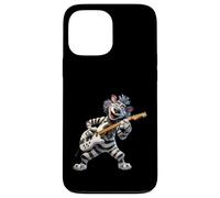 Carcasa para iPhone 13 Pro MAX Cartoon Zebra Tocando Guitarra Eléctrica Músico