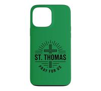 Carcasa para iPhone 13 Pro MAX Católico Santo Tomás Oración por Nosotros Oración Cristiana