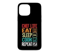 Carcasa para iPhone 13 Pro MAX Chef Life Eat Cook Repeat Funny Cooking Chefs Lover
