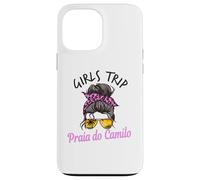 Carcasa para iPhone 13 Pro MAX Chicas a Juego Viaje Praia Do Camilo Portugal Moño de Pelo desordenado