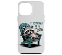 Carcasa para iPhone 13 Pro MAX Chill Raccoon Lazy Summer Actitud - Cita Divertida