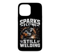 Carcasa para iPhone 13 Pro MAX Chispas Volando Todavía Soldadura Soldador Metal Trabajador Hombres