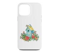 Carcasa para iPhone 13 Pro MAX Christmas Holiday Wreath Birdhouse Birds & Bells
