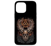 Carcasa para iPhone 13 Pro MAX Ciervo Blanco Mitología vikinga Runas Espíritu nórdico