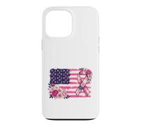 Carcasa para iPhone 13 Pro MAX Cinta de Apoyo de Bandera patriótica Americana diseño Floral