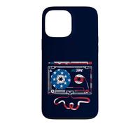 Carcasa para iPhone 13 Pro MAX Cinta de Casete Mixta, Bandera Americana, patriótica, Retro, Musica de EE. UU