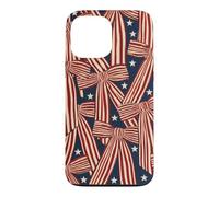Carcasa para iPhone 13 Pro MAX Cinta de Coqueta estética Azul Rojo Blanco Arco Bandera Americana
