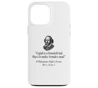 Carcasa para iPhone 13 Pro MAX Cita de Shakespeare - Cupido es un Chico knavish