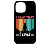 Carcasa para iPhone 13 Pro MAX Cita Divertida de meditación de Yoga I Saw That Karma