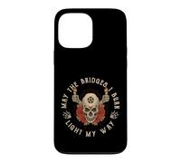 Carcasa para iPhone 13 Pro MAX Cita gótica de Calavera gótica May The Bridges I Burn Light My Way