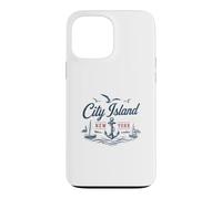 Carcasa para iPhone 13 Pro MAX City Island Bronx New York Nautical Anchor Vintage Velero