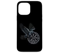 Carcasa para iPhone 13 Pro MAX Classic Huginn Muninn Celtic Viking Brújula Vegvisir