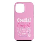 Carcasa para iPhone 13 Pro MAX Coastal Cowgirl Summer Bachelorette Cowboy Hat Beach Blue