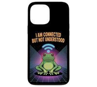 Carcasa para iPhone 13 Pro MAX Connected But Not Understood - Absurd Frog WiFi Vaporwave