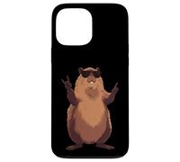 Carcasa para iPhone 13 Pro MAX Cool Beaver Rock On Funny Animal Gafas De Sol Diseño