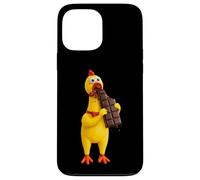 Carcasa para iPhone 13 Pro MAX Cool Famous Yellow Rubber Chicken Cartoon Toy Eats Chocolate