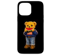 Carcasa para iPhone 13 Pro MAX Cool USA Teddy Bear Eating Watermelon Illustration Graphic