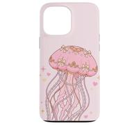 Carcasa para iPhone 13 Pro MAX Coquette Jellyfish Pink Bow Pearls Soft Girl Aesthetic