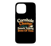 Carcasa para iPhone 13 Pro MAX Cornhole Champ Boss of Toss Yard Juego Humor