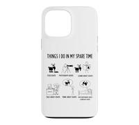 Carcasa para iPhone 13 Pro MAX Cosas Divertidas Que Hago en mi Tiempo Libre Cabras