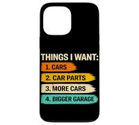 Carcasa para iPhone 13 Pro MAX Cosas Que Quiero Coches Piezas de Coche Garaje más Grande Amante de los Coches
