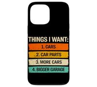 Carcasa para iPhone 13 Pro MAX Cosas Que Quiero Coches Piezas de Coche Garaje más Grande Amante de los Coches