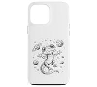 Carcasa para iPhone 13 Pro MAX Cosmic Lizard Explorer Planetas Estrellas Universo Diseño