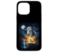 Carcasa para iPhone 13 Pro MAX Cow Howling to The Moon Vintage Funny Cow