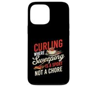Carcasa para iPhone 13 Pro MAX Curling Donde Barrer es un Deporte, no una Tarea