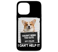 Carcasa para iPhone 13 Pro MAX Cute Corgi Mugshot Atrapado Siendo Demasiado Lindo no Puedo ayudarlo