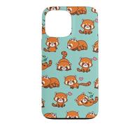 Carcasa para iPhone 13 Pro MAX Cute Funny Kawaii Womens Girls Kids Red Panda Lover Pattern
