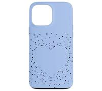 Carcasa para iPhone 13 Pro MAX Cute Heart Black and Light Blue Artistic Stars