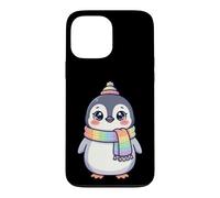 Carcasa para iPhone 13 Pro MAX Cute Kawaii Penguin Rainbow Beanie Scarf Winter