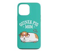Carcasa para iPhone 13 Pro MAX Cute Womens Girls Red Glasses Guinea Pig Mom Lover